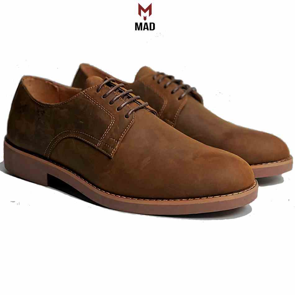 [Mã BMLTB200 giảm đến 100K đơn 499K] Giày tây nam Derby Plain MAD Shoes da bò sáp ngựa điên buộc dây thời trang cao cấp