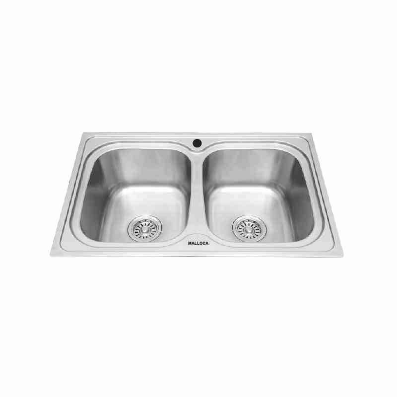 [Mã BMLTA35 giảm đến 35K đơn 99K] Chậu rửa chén inox Malloca MS 1001 NEW - Ngang 78cm - Hàng chính hãng