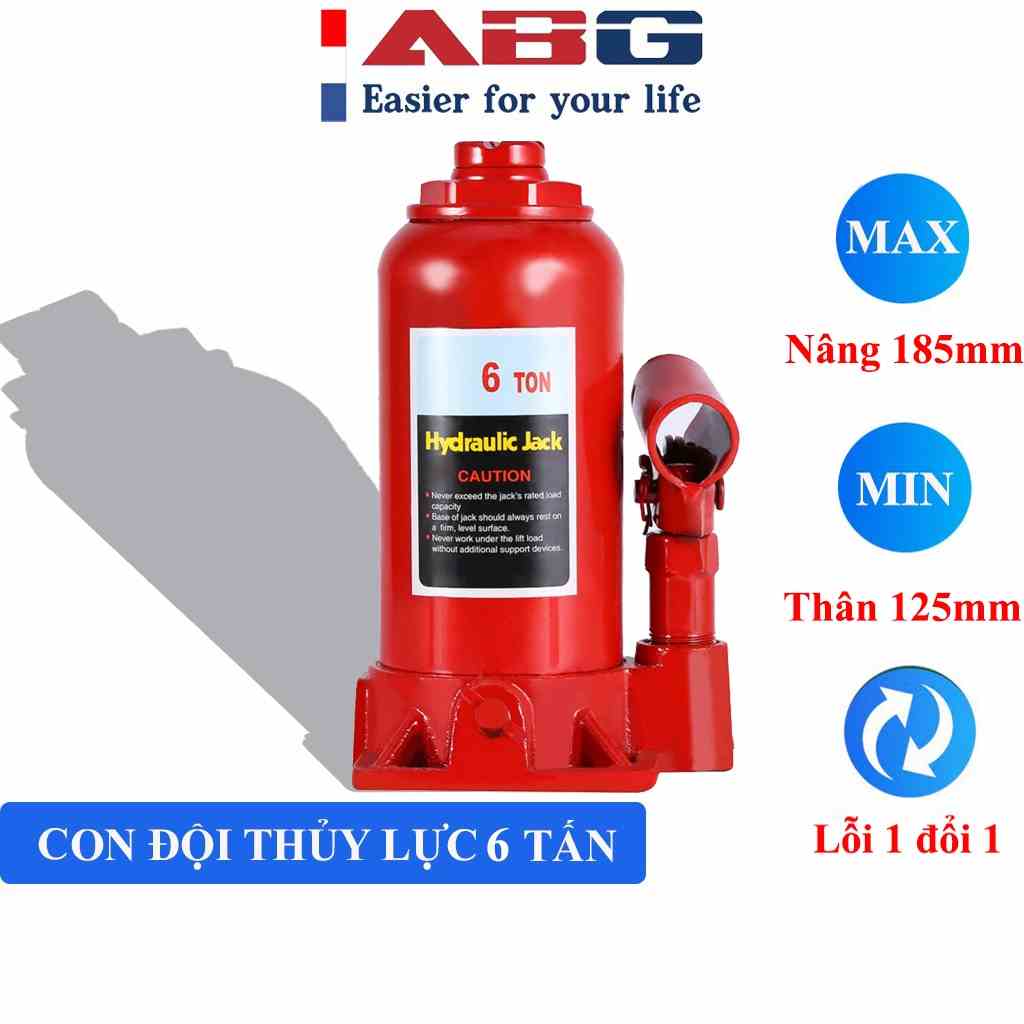 [Mã BMLTA35 giảm đến 35K đơn 99K] Con Đội Thủy Lực ABG Loại 6 Tấn Chất Liệu Thép