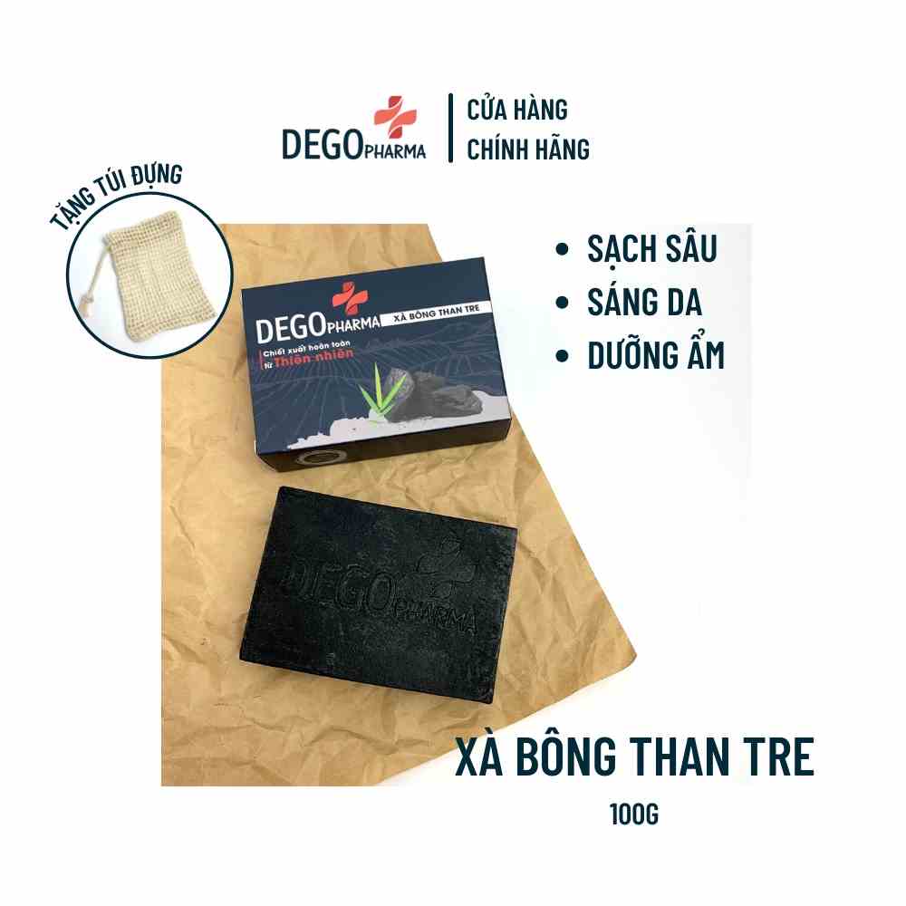 [Mã BMLT30 giảm đến 30K đơn 299K] Xà bông thiên nhiên than tre DEGO PHARMA 100G Sáng Da Mờ Thâm