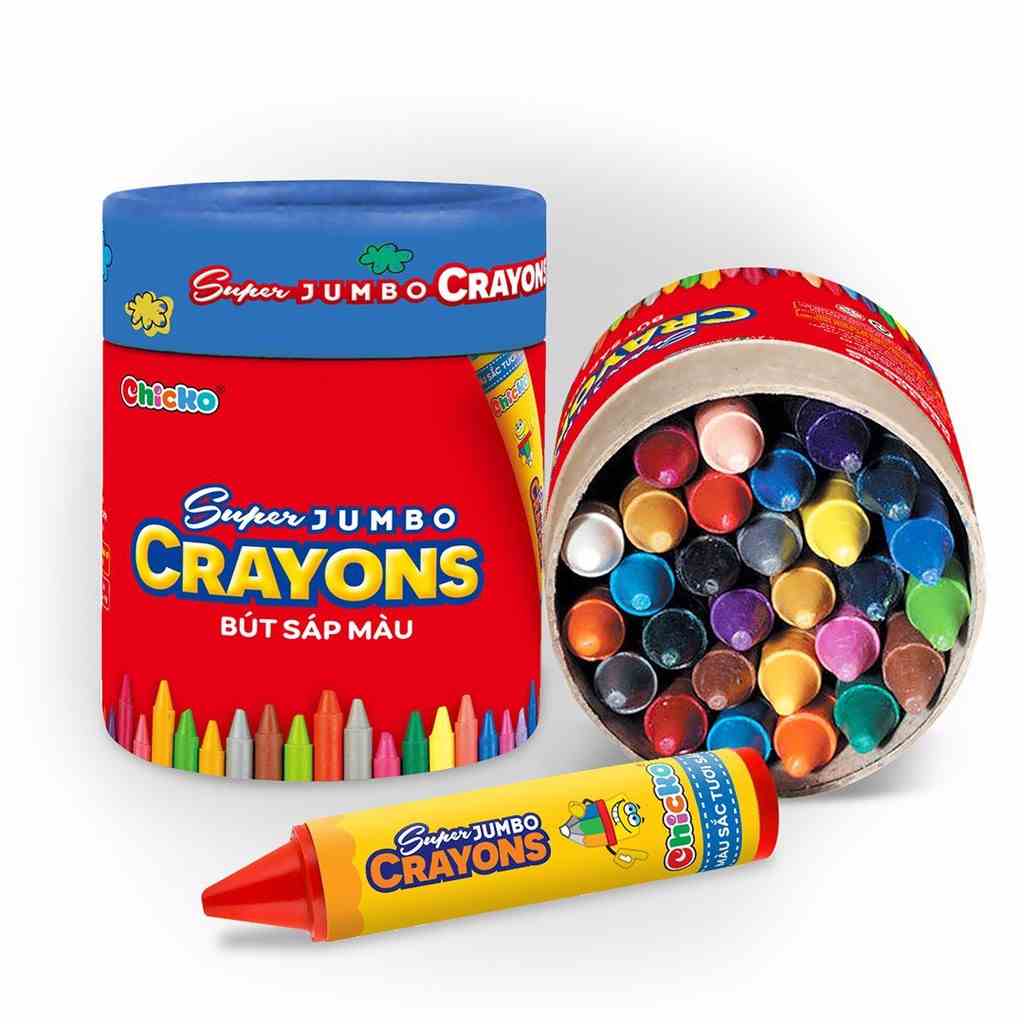 [Mã BMLTB35 giảm đến 35K đơn 99K] Bút Sáp Màu Duka: Chicko Super Jumbo Crayons (18 Màu) DK 3305 - 18