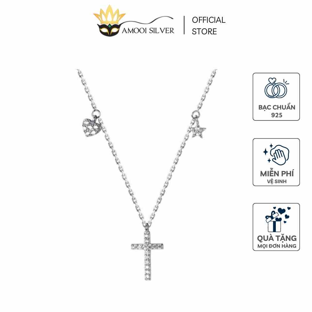 [Mã BMLTB35 giảm đến 35K đơn 99K] Dây chuyền bạc S925 thánh giá - Amooi Silver AD141