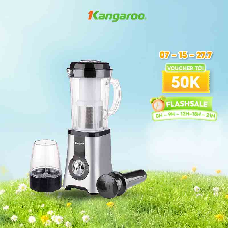 [Mã ELHIEN giảm 10% đến 500K]Máy xay sinh tố 2 cối đa năng Kangaroo KG2B3