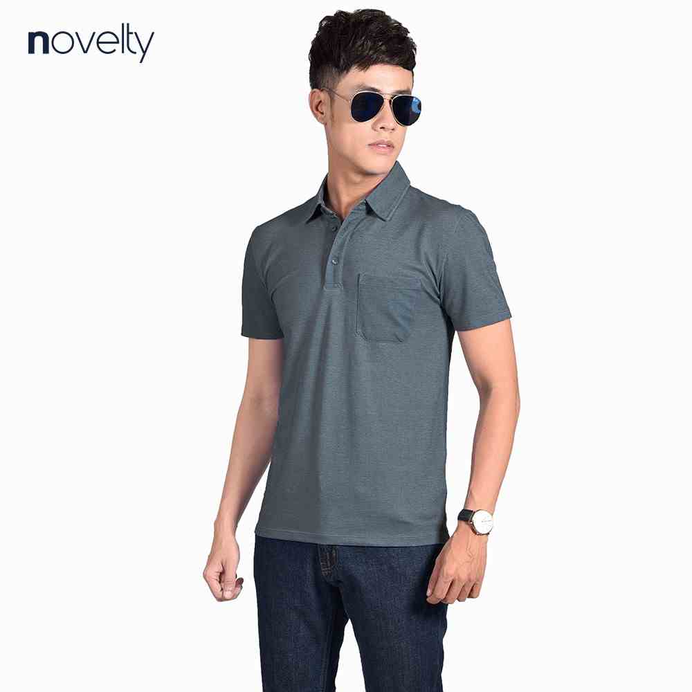 [Mã BMLTB35 giảm đến 35K đơn 99K] Áo thun nam Polo NOVELTY kiểu dáng Melange NATMMTMT3R210102N