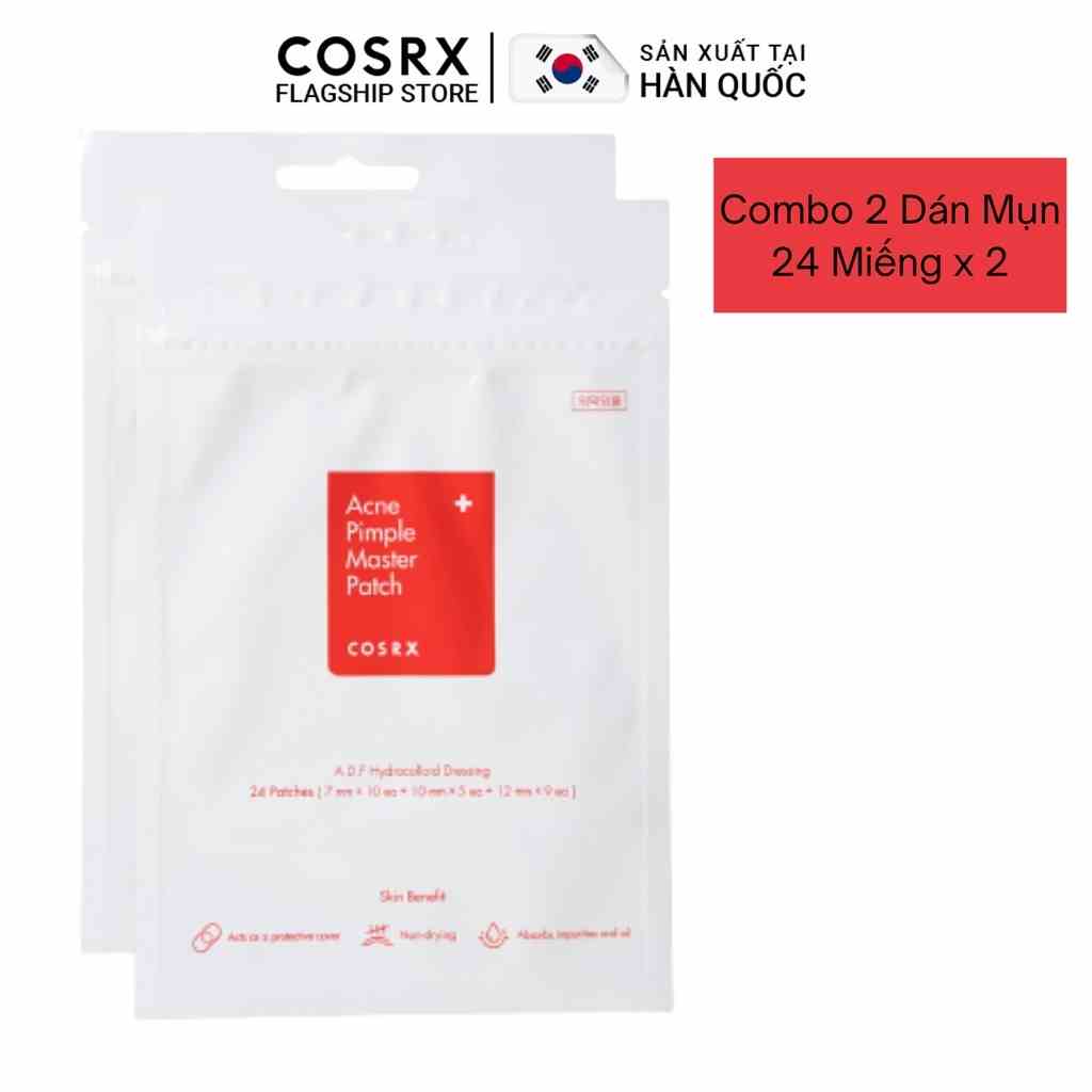 [Mã BMTTC60K giảm đến 60K đơn 50K] Combo 2 Miếng Dán Mụn COSRX Acne Pimple Master Patch (24 miếng x 2 gói)