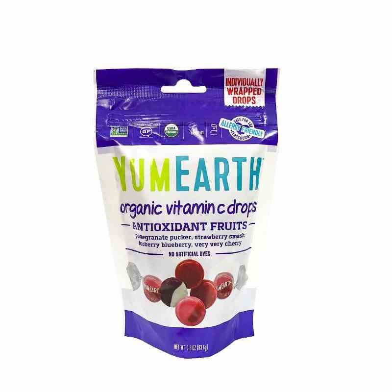 Kẹo viên hữu cơ vị trái cây bổ sung vitamin C Yumearth 93.6g