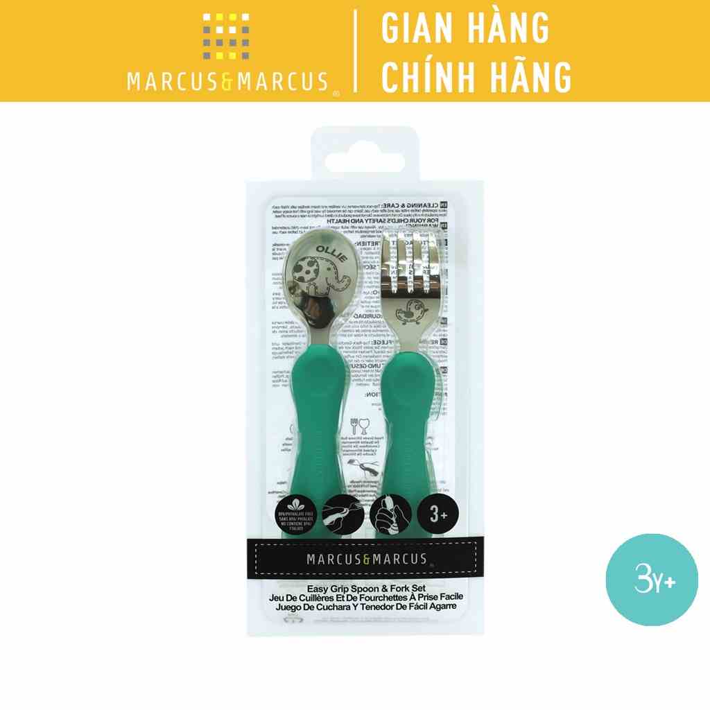 Bộ thìa nĩa ăn dặm cho bé Easy Grip Marcus & Marcus, từ 3 tuổi - Ollie